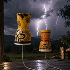 Painted Thunder Drum | Spring Sound Drum - Yunicrafts
