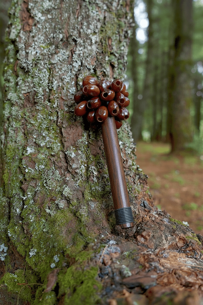 Pala Shaker con manico in legno per baccelli di semi - Yunicrafts