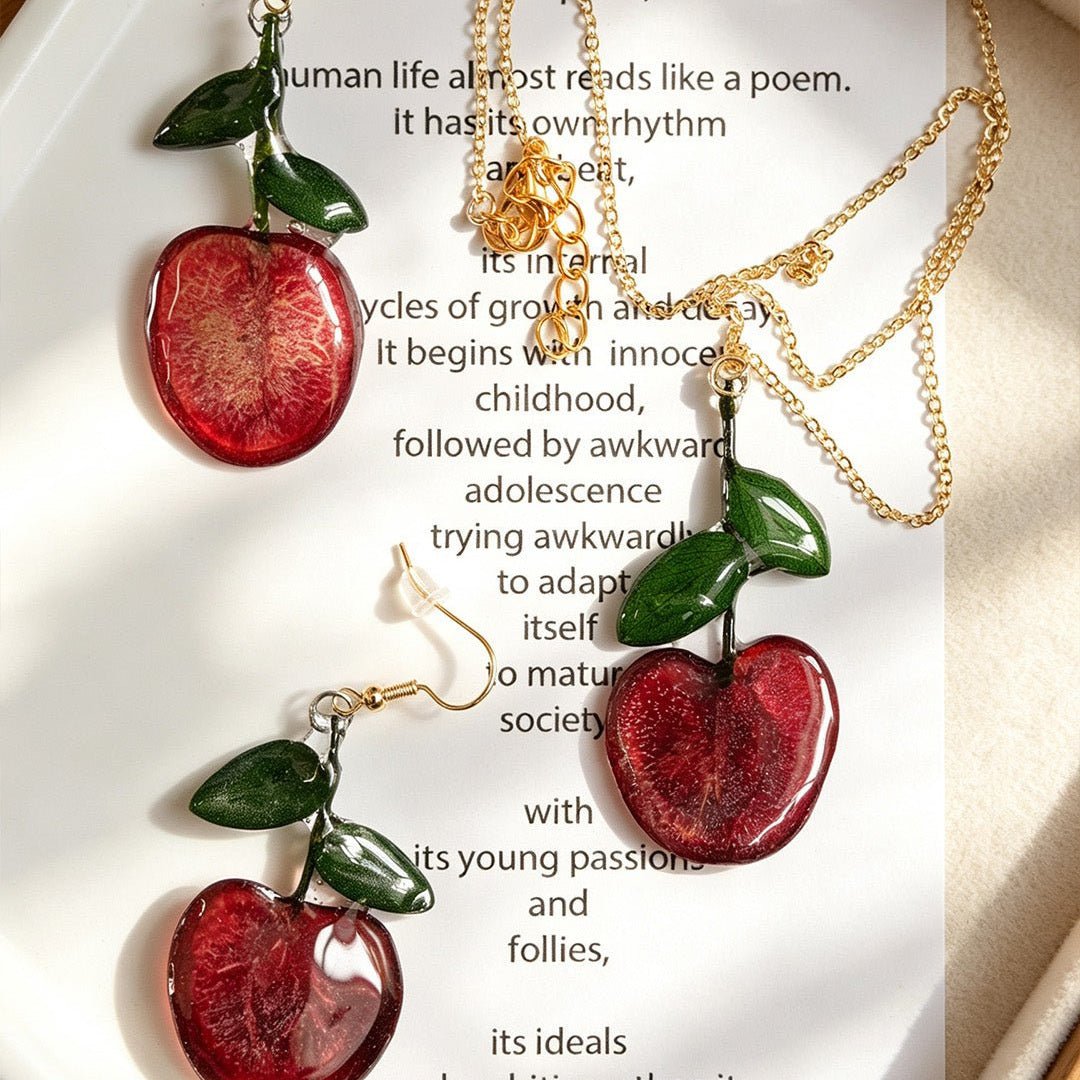 Pendant Necklace | Fruit Slice Botanical Resin Jewelry - Yunicrafts