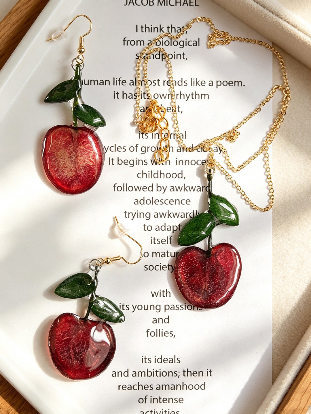 Pendant Necklace | Fruit Slice Botanical Resin Jewelry - Yunicrafts