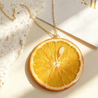 Pendant Necklace | Fruit Slice Botanical Resin Jewelry - Yunicrafts