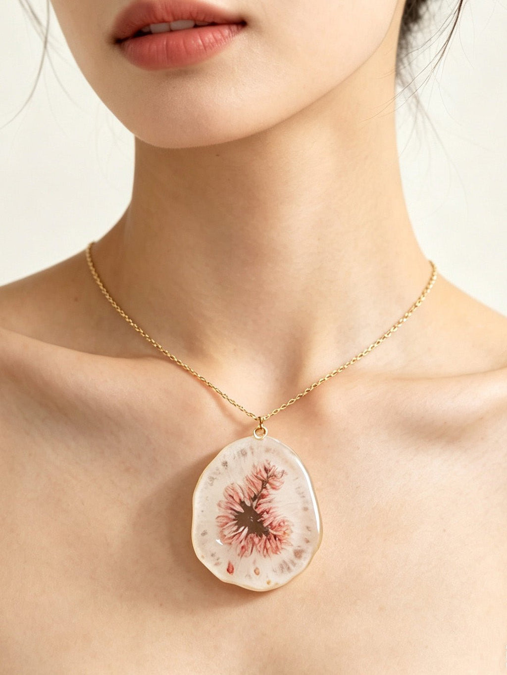 Pendant Necklace | Fruit Slice Botanical Resin Jewelry - Yunicrafts