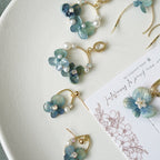 "Raindrop Waltz" Hydrangea Earrings - Yunicrafts