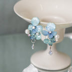 "Raindrop Waltz" Hydrangea Earrings - Yunicrafts
