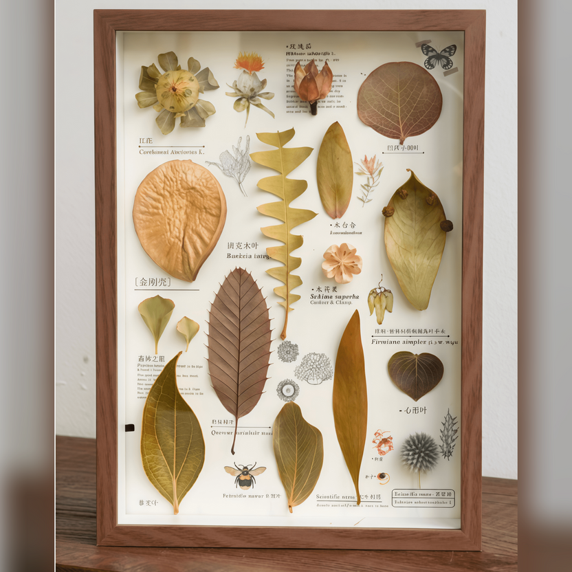 "The Rainforest Seed Vault" - Real Tropical Specimen Shadow Box Art (Square / A4 / A3) - Yunicrafts