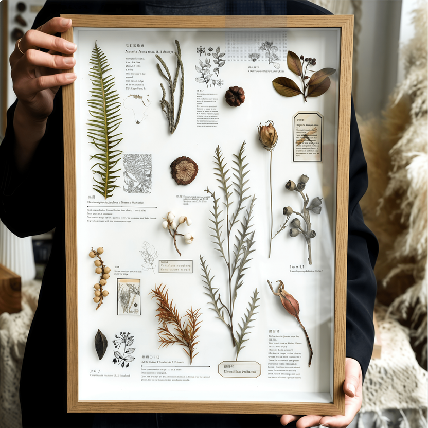 "The Rainforest Seed Vault" - Real Tropical Specimen Shadow Box Art (Square / A4 / A3) - Yunicrafts