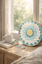 "Sea Spray Flower" Handcrafted Bamboo Stream Drum (30cm) – Professional Natural Wood Water Drum for Sound Therapy & Group Meditation - Yunicrafts