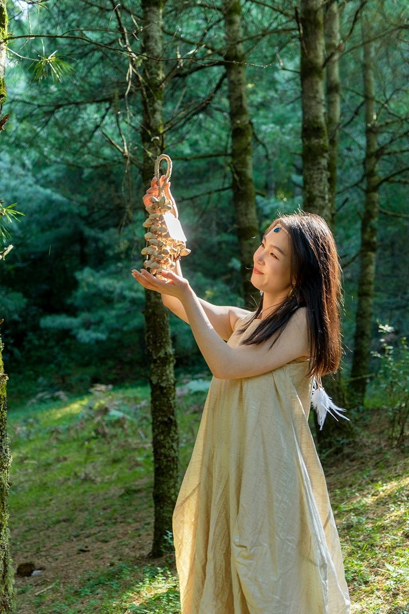 Seed Shaker | Handmade Chacha Oleander Seed Rope Hand Bell – Natural Rainforest Sound Decor - Yunicrafts