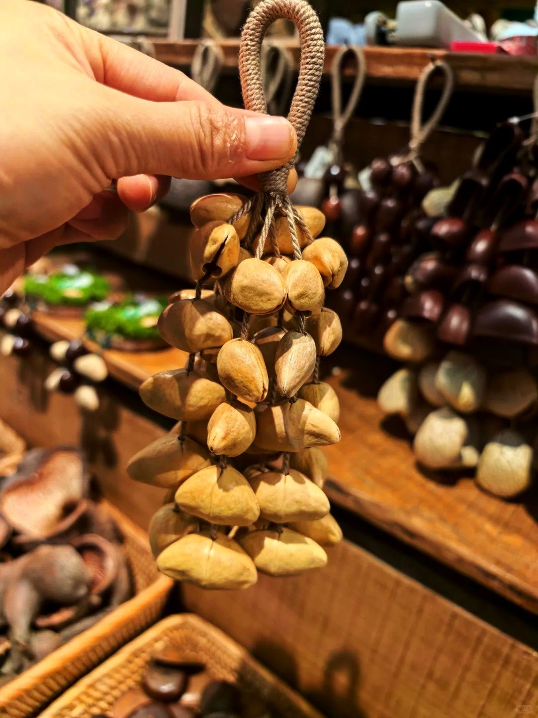 Seed Shaker | Handmade Entada, Cardamom & Oleander Seed Shell Wind Chime Hand Bell - Yunicrafts