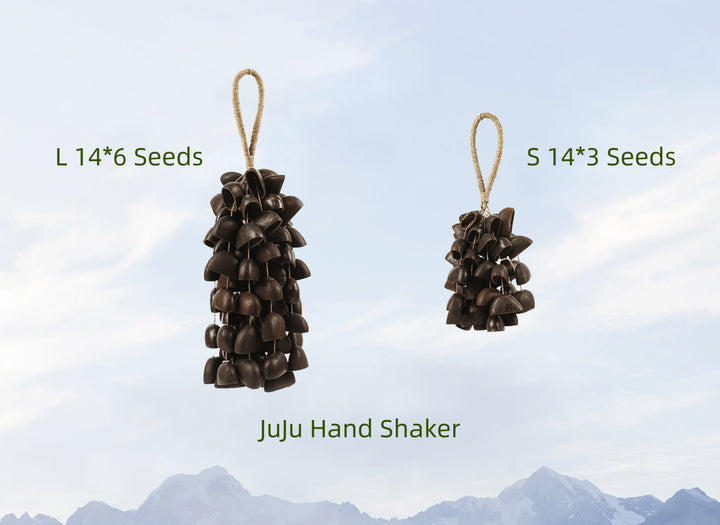 Seed Shaker | Handmade Juju Duckfoot Vine Seed Shell Hand Bell – Natural Rainforest Sound Decor - alternate image