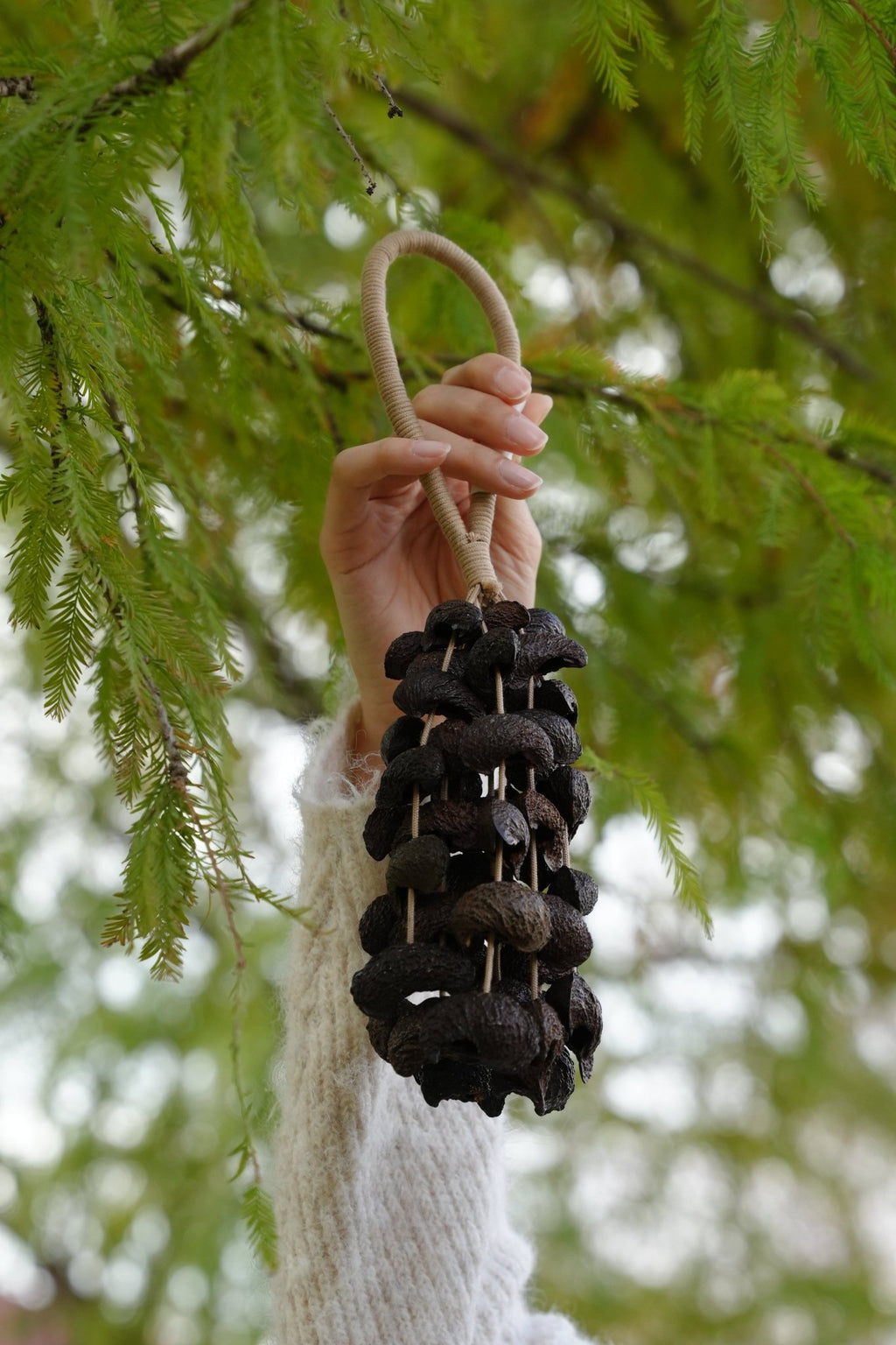 Seed Shaker | Handmade Moonin Seed Shell Hand Bell - Natural Rainforest Decor - Yunicrafts