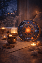 "Star Galaxy" Handcrafted Bamboo Stream Drum (25cm) – Cosmic Natural Wood Water Drum for Deep Meditation & Sound Healing - Yunicrafts