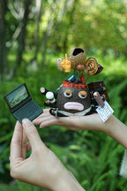 "The Corporate Survivor" - Funny Stressed Office Worker Doll with Laptop & Coffee - Yunicrafts