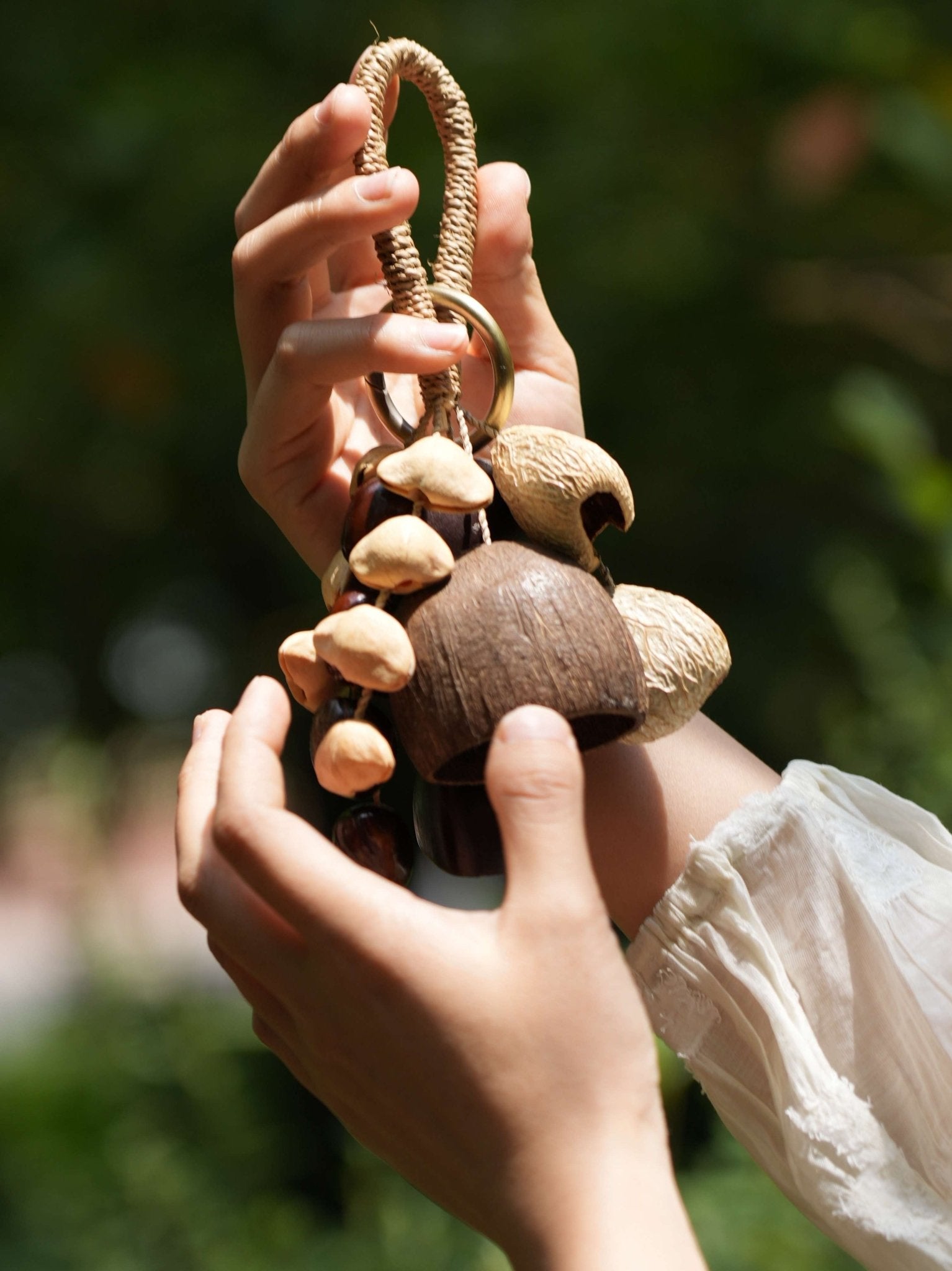 "The Forest Bouquet" - Clustered Natural Seed Bag Charm & Keychain - Yunicrafts