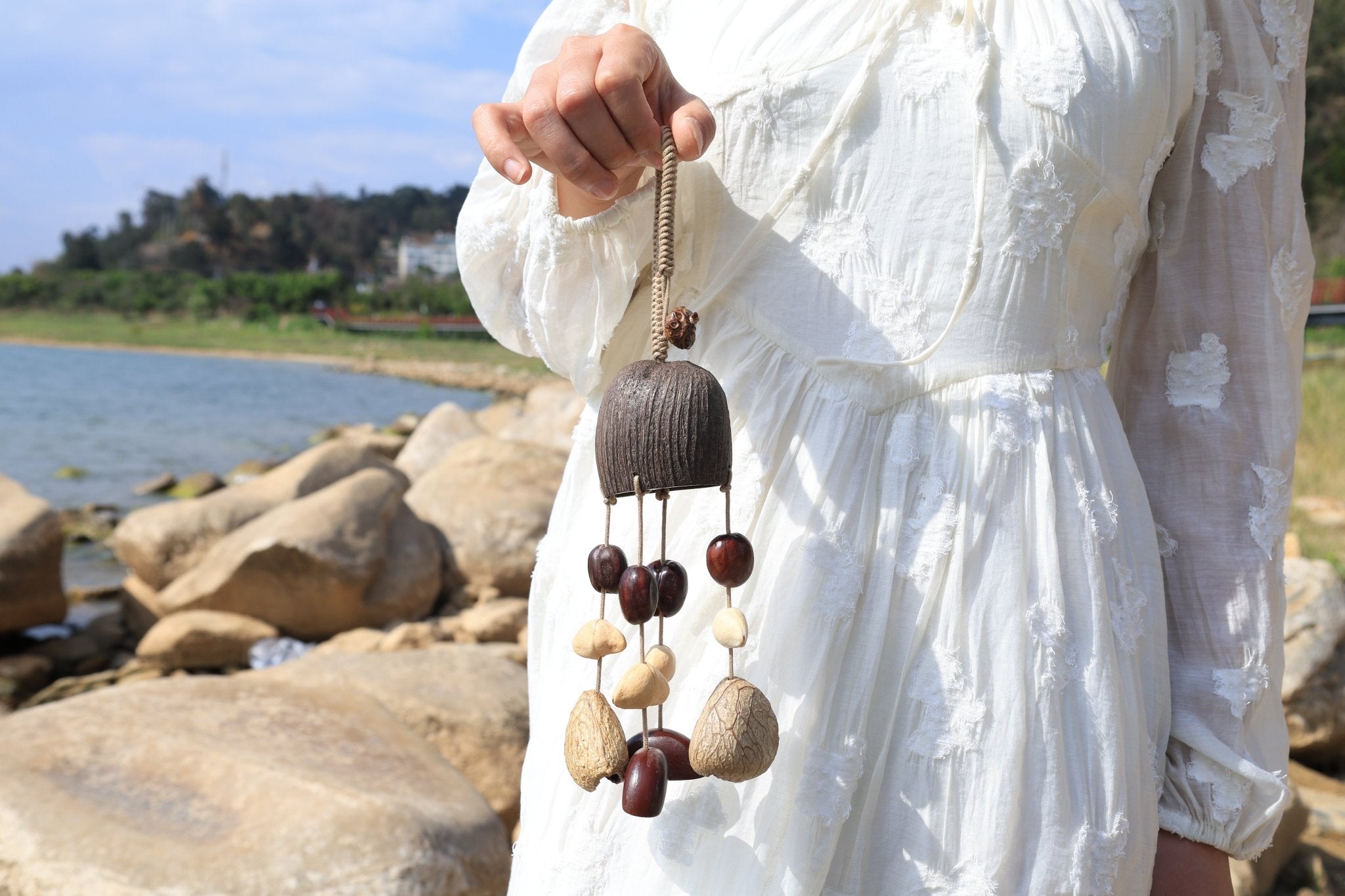 "The Forest Chime" - Handcrafted Natural Seed Pod Bell & Mobile - Yunicrafts