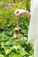 "The Forest Harvest Ring" - Natural Seed Cluster Charm with Dark Wood Handle - Yunicrafts