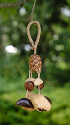"The Forest Harvest" - Textured Pinecone - Pattern Seed & Nut Shell Mobile - Yunicrafts