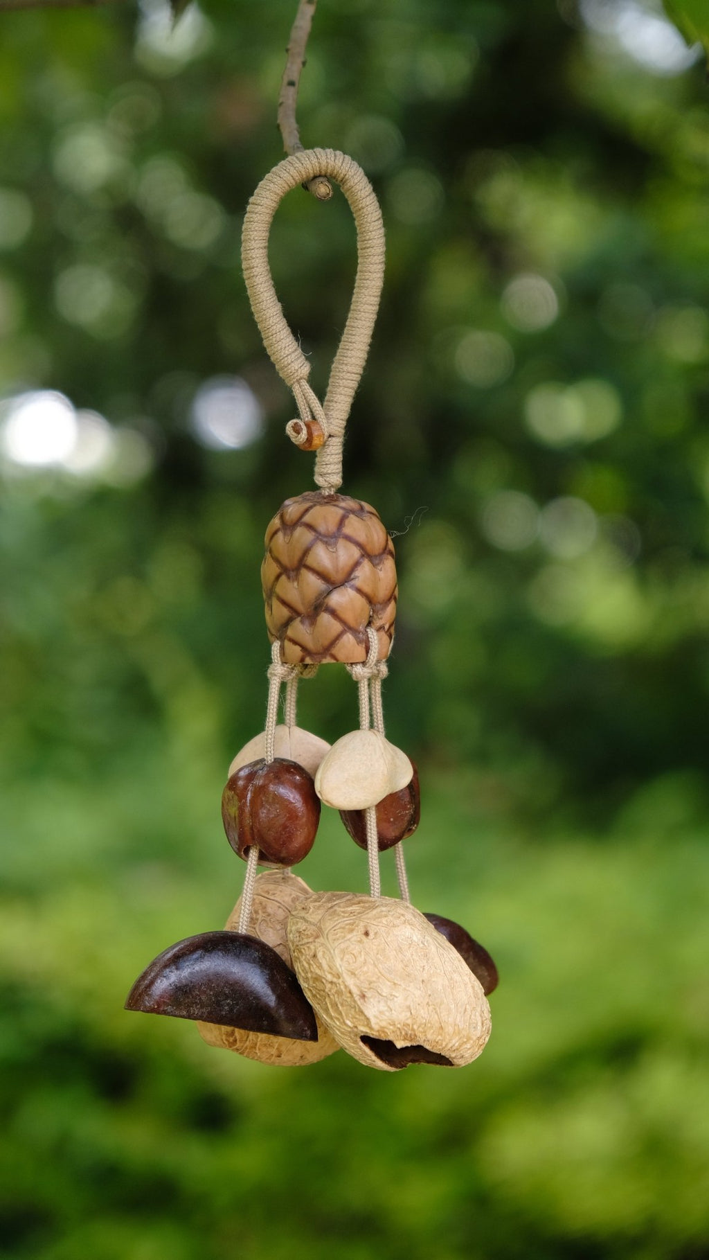 "The Forest Harvest" - Textured Pinecone - Pattern Seed & Nut Shell Mobile - Yunicrafts