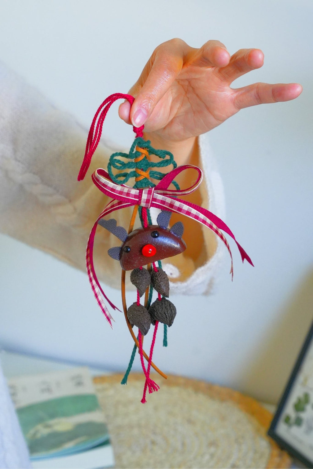 "The Forest Holiday" - Handcrafted Natural Nut Christmas Ornaments & Charms - Yunicrafts