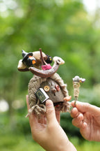 "The Forest Wizard" - Nut Shell Mage Doll with Spellbook & Crystal Staff - Yunicrafts