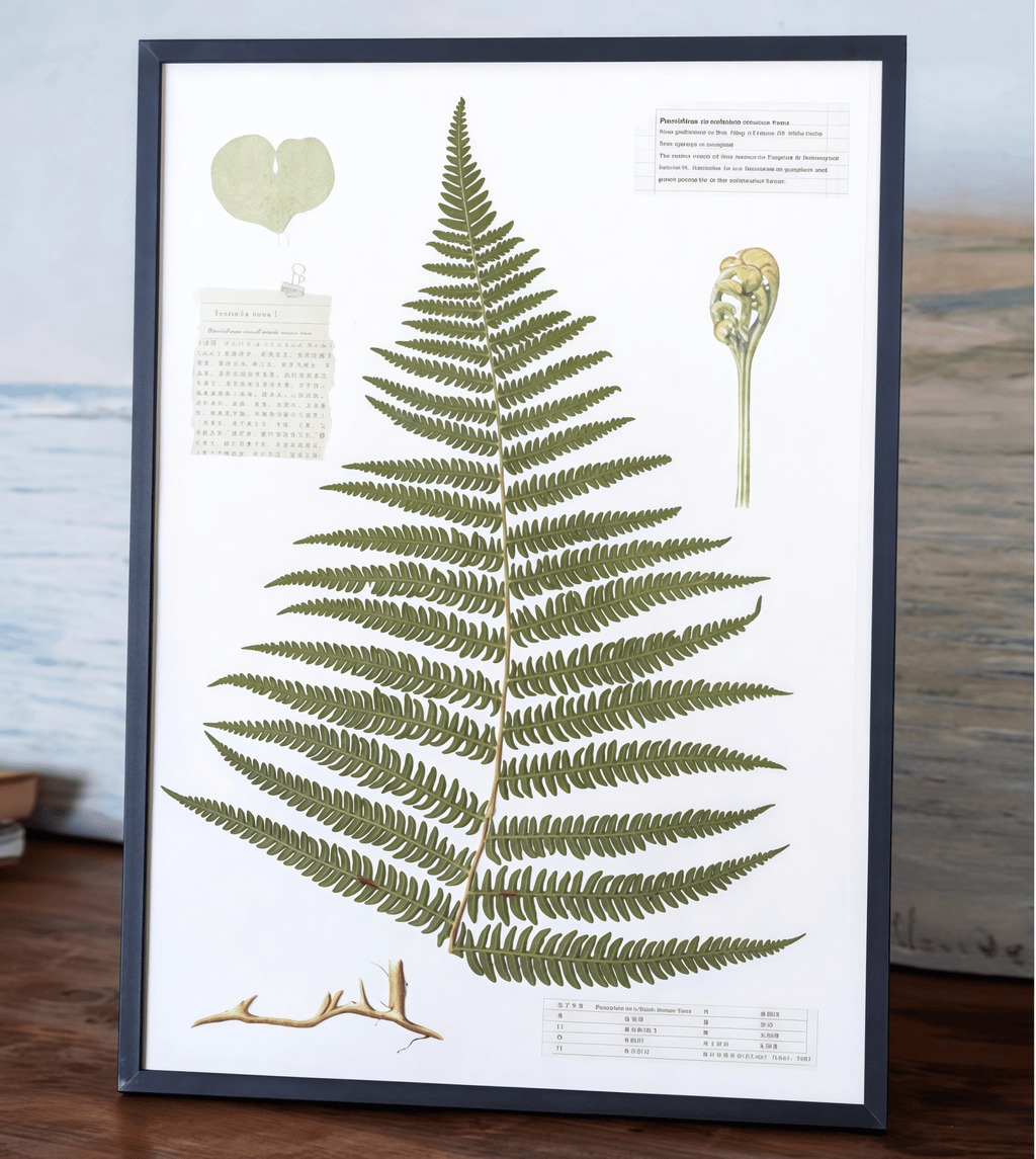 "The Grand Herbarium" - Large Real Pressed Fern & Flower Art (A3 Size) - Yunicrafts