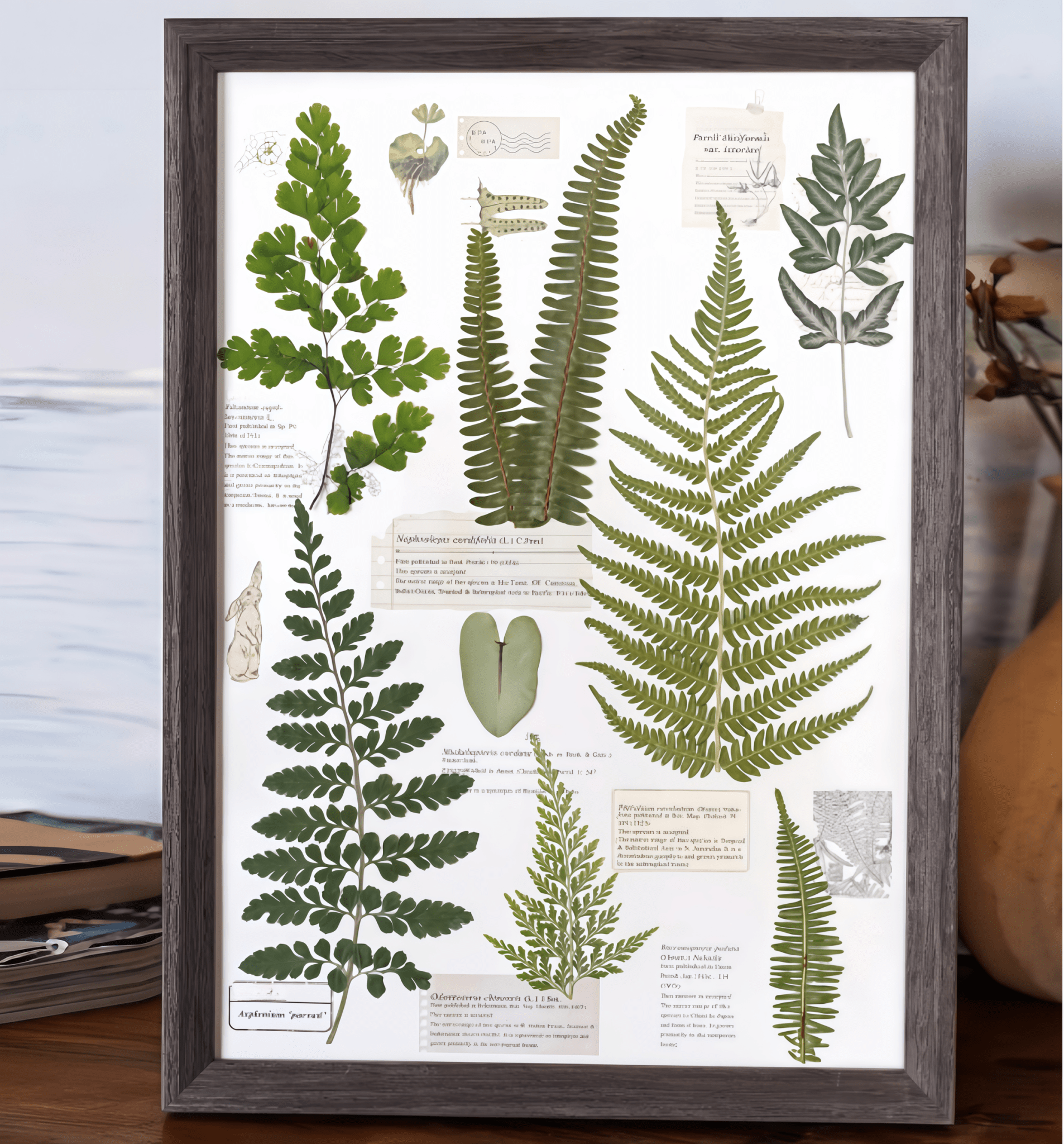 "The Grand Herbarium" - Large Real Pressed Fern & Flower Art (A3 Size) - Yunicrafts