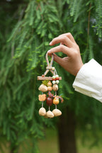 "The Happy Forest Friends" - Natural Mobile Charm with Panda, Birdie & Lucky Gourd - Yunicrafts