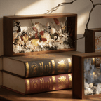 "The Landscape Garden" - Real Preserved Flower Shadow Box (Panoramic Desk Decor) - Yunicrafts