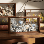 "The Landscape Garden" - Real Preserved Flower Shadow Box (Panoramic Desk Decor) - Yunicrafts
