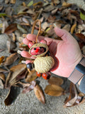 "The Little Nut Sprite" - Handcrafted Walnut Doll Charm with Painted Face - Yunicrafts