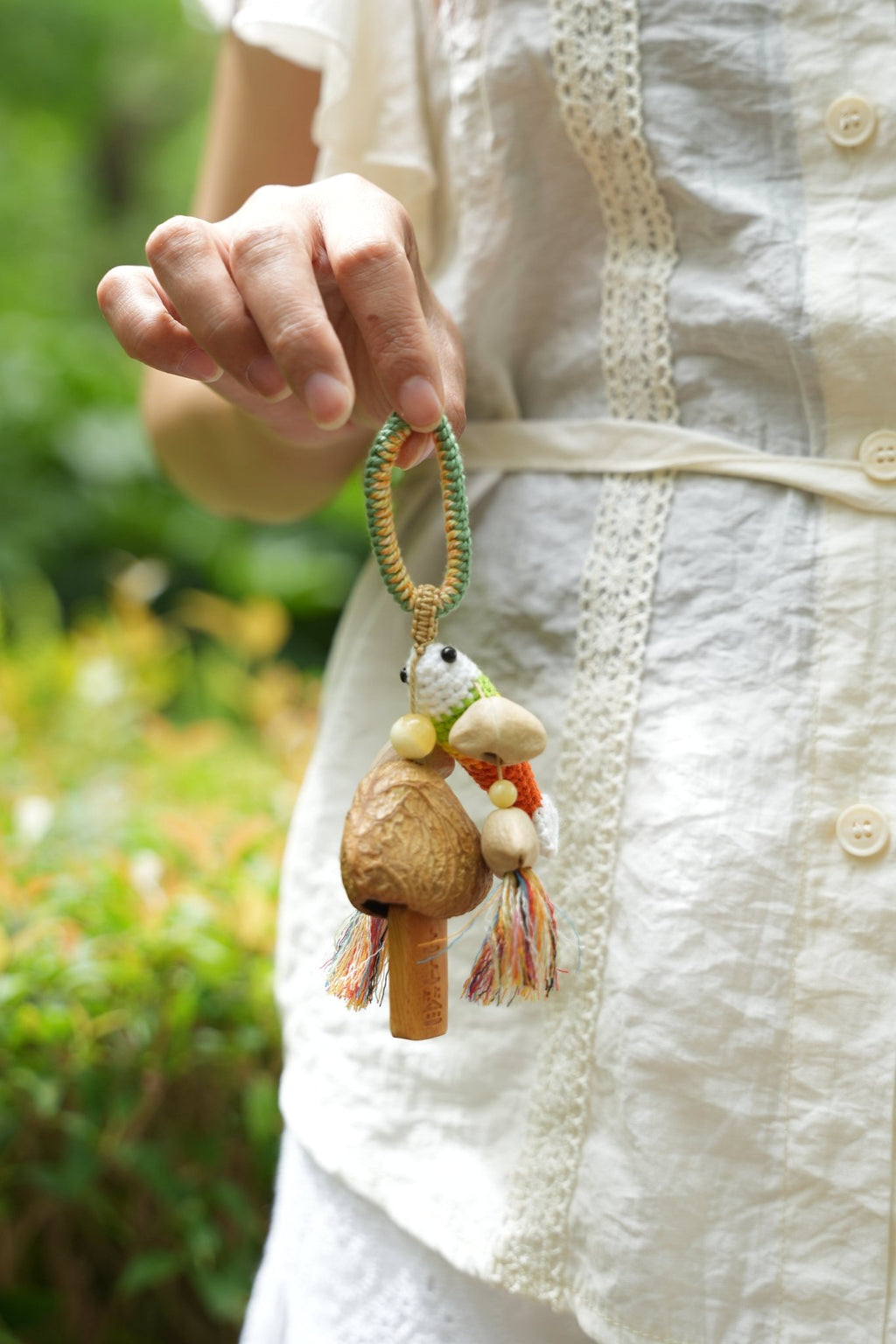 "The Lucky Koi" - Crochet Carp Charm with 'Top Fortune' Wood Tag - Yunicrafts