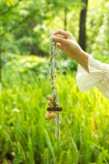 "The Meadow Breeze" - Macramé Phone Wristlet with Natural Seeds & Gemstones - Yunicrafts