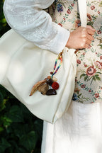 "The Rainbow Seed Charm" - Colorful Wrapped Bag Charm with Real Leaf Pods - Yunicrafts