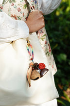 "The Rainbow Seed Charm" - Colorful Wrapped Bag Charm with Real Leaf Pods - Yunicrafts