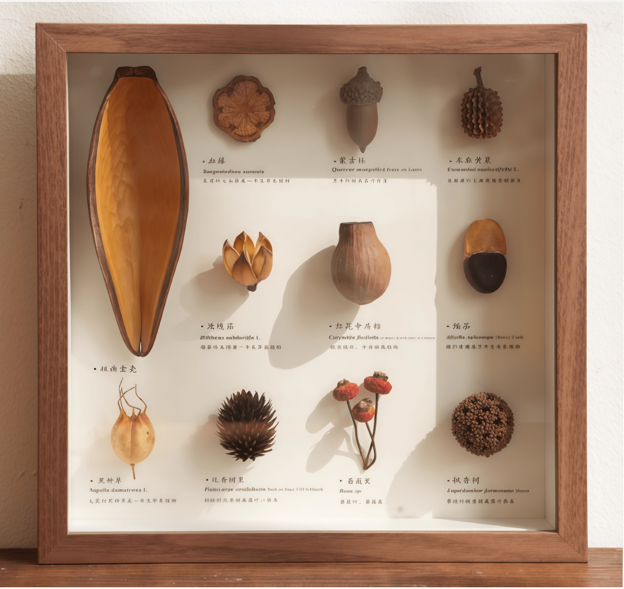 "The Rainforest Seed Vault" - Real Tropical Specimen Shadow Box Art (Square / A4 / A3) - Yunicrafts
