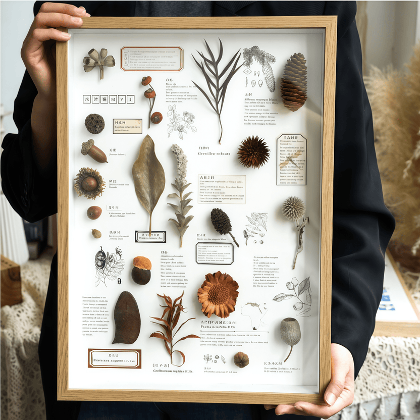 "The Rainforest Seed Vault" Tropical Specimen Shadow Box - Yunicrafts