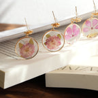The Secret Garden" Pressed Flower Earring Sets - Sakura, Azalea & Lace Flower Bundles - Yunicrafts