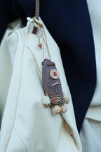 "The Tribal Cyclops" - Handcrafted Seed Pod Totem with Woven Belt & Single Eye - Yunicrafts