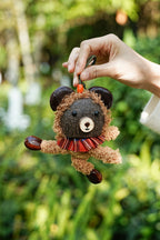 "The Woodland Tales" - Handcrafted Nut Shell & Wood Bag Charms (Cat, Bear, Sprite & Ring) - Yunicrafts