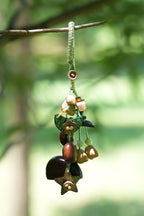 "The Woodland Whisper" - Sage Green Macrame & Natural Seed Bag Charm - Yunicrafts