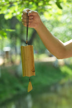 "The Zen Bamboo" - Handcrafted Natural Bamboo Wind Chime with Maple Leaf - Yunicrafts