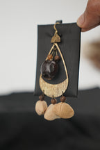 "Tribal Echo" Seed Bronze Earrings - Yunicrafts