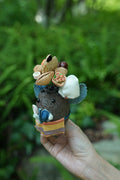 "The Feast King" - Nut Shell Elephant Doll with Snack Crown & Tiny Spoon - Yunicrafts