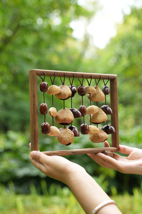 „The Fruit Bell Harp“ – Vertikale Samenklangskulptur und Zen-Leier – Yunicrafts
