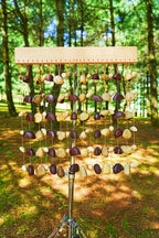 Handmade Entada, Pala Cardamom & Chacha Oleander Seed Shell Bar Wind Chime - Yunicrafts
