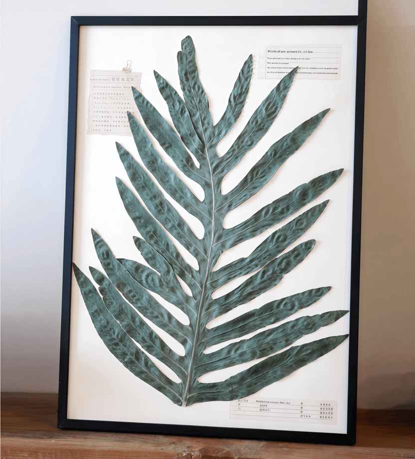 "The Grand Herbarium" - Arte grande com fetos e flores prensadas reais (tamanho A3) - __Yunicrafts__