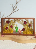 "My Unique Rose" - The Little Prince & Real Preserved Flower Shadow Box Art - Yunicrafts