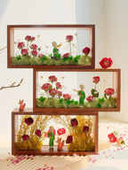 "My Unique Rose" - The Little Prince & Real Preserved Flower Shadow Box Art - Yunicrafts