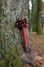 Handmade Pala Cardamom Seed Pod Wooden Handle Shaker – Rainforest Rhythm - Yunicrafts