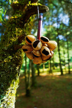 Handmade Panji White Fruit Seed Pod Wooden Handle Shaker – Natural Rhythm - Yunicrafts